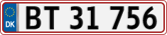 License plate of Denmark, Regular plates
