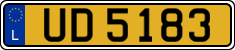 License plate of Luxembourg, 2003 year system
