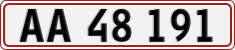 License plate of Denmark, Regular plates