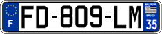French license plate, SIV (ordinary)