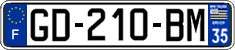 French license plate, SIV (ordinary)