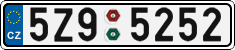 License plate of the Czech Republic, Cars (2001)
