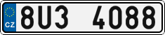 License plate of the Czech Republic, Cars (2001)