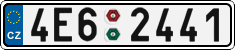 License plate of the Czech Republic, Cars (2001)