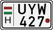 license plates of Hungary, Motorcycles (1990)