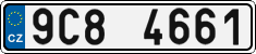 License plate of the Czech Republic, Cars (2001)
