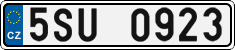 License plate of the Czech Republic, Cars (2001)