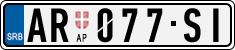 License plate of Serbia, Cars