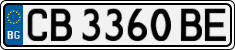 License plate of Bulgaria, Cars