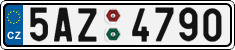License plate of the Czech Republic, Cars (2001)