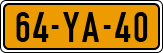 License plate of the Netherlands, Imported oldtimers (cars)