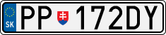 License plate of Slovakia, Cars
