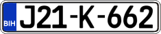 License plate of Bosnia and Herzegovina, Regular plates