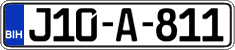 License plate of Bosnia and Herzegovina, Regular plates