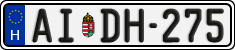 license plates of Hungary, Regular plates (2022)