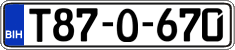 License plate of Bosnia and Herzegovina, Regular plates