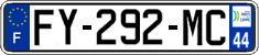 French license plate, SIV (ordinary)