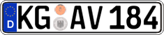 German license plate, Regular plates