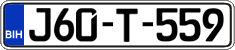 License plate of Bosnia and Herzegovina, Regular plates