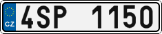 License plate of the Czech Republic, Cars (2001)