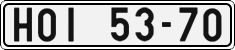 License plate of the Czech Republic, Cars (1960)