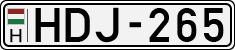 license plates of Hungary, Cars (1990)