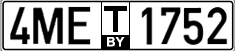 License plate Belarus, Transit plates (2004)