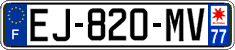 French license plate, SIV (ordinary)