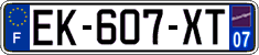 French license plate, SIV (ordinary)
