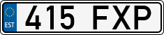 License plate of Estonia, Regular car plates