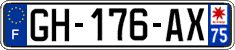 French license plate, SIV (ordinary)