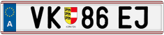License plate of Austria, Regular plates