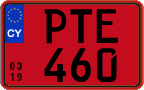License plate of Cyprus, Rental cars