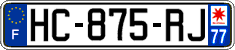 French license plate, SIV (ordinary)