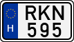license plates of Hungary, Cars (1990)