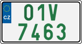 License plate of the Czech Republic, Oldtimers (2001)