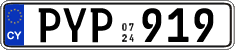 License plate of Cyprus, Regular plates