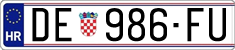 License plate of Croatia, Regular plates