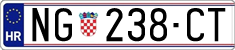 License plate of Croatia, Regular plates