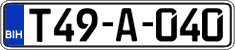 License plate of Bosnia and Herzegovina, Regular plates