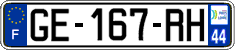 French license plate, SIV (ordinary)