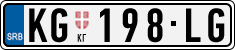 License plate of Serbia, Cars