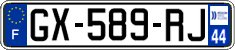 French license plate, SIV (ordinary)