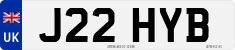 License plate of the United Kingdom, 1983 year system