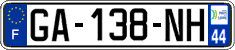 French license plate, SIV (ordinary)