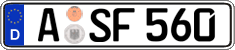 German license plate, Regular plates
