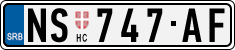 License plate of Serbia, Cars
