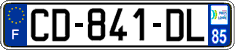 French license plate, SIV (ordinary)