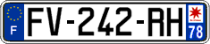 French license plate, SIV (ordinary)