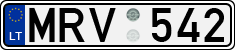 License plate of Lithuania, Cars